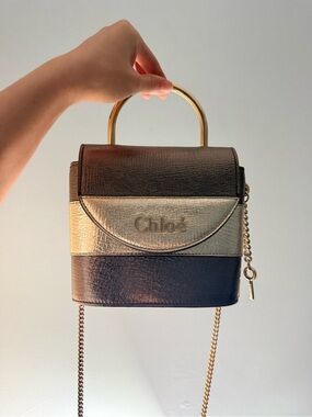 Chloé Small Aby Lock bag in multi-metallic leather